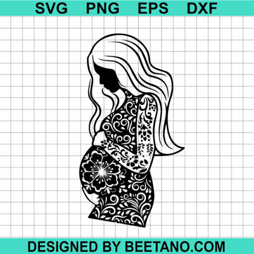 Floral Pregnant Mom SVG