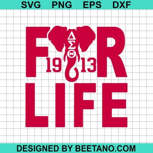 Delta Sigma Theta 1913 For Life Svg