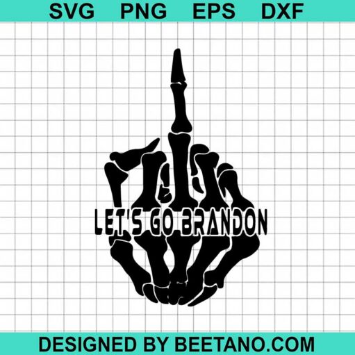 Lets Go Brandon Middle Finger Svg