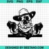 Bulldog Dog With Hat Two Pistols Svg