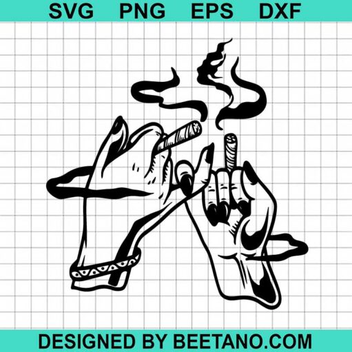 Friends Hands Smoking Weed Svg
