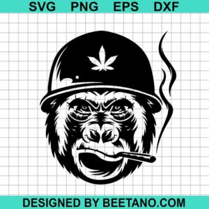 Rasta Gorilla Smoking Joint Svg