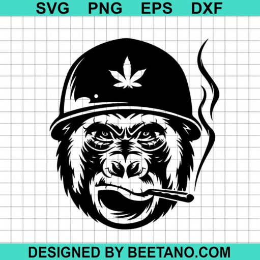 Rasta Gorilla Smoking Joint Svg