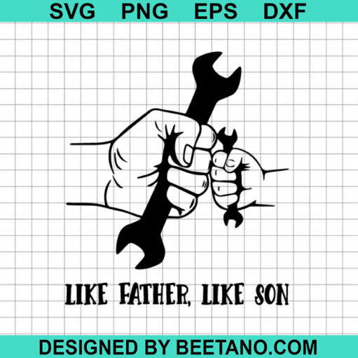 Like Father Like Son Fist Bump SVG