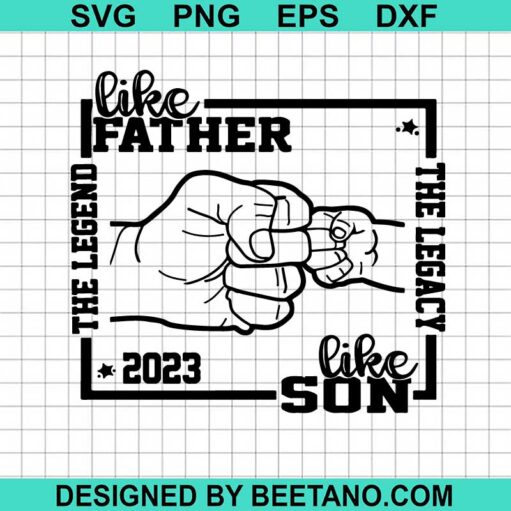 Like Father Like Son Fist Bump Svg