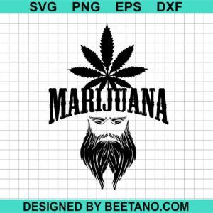 Marijuana Dad Beard Svg