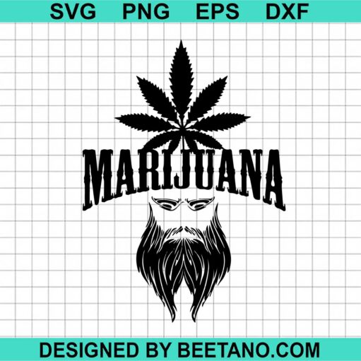 Marijuana Dad Beard SVG