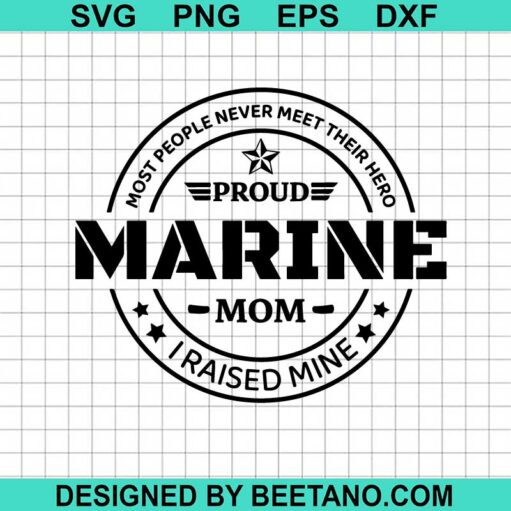 Proud Marine Mom Svg