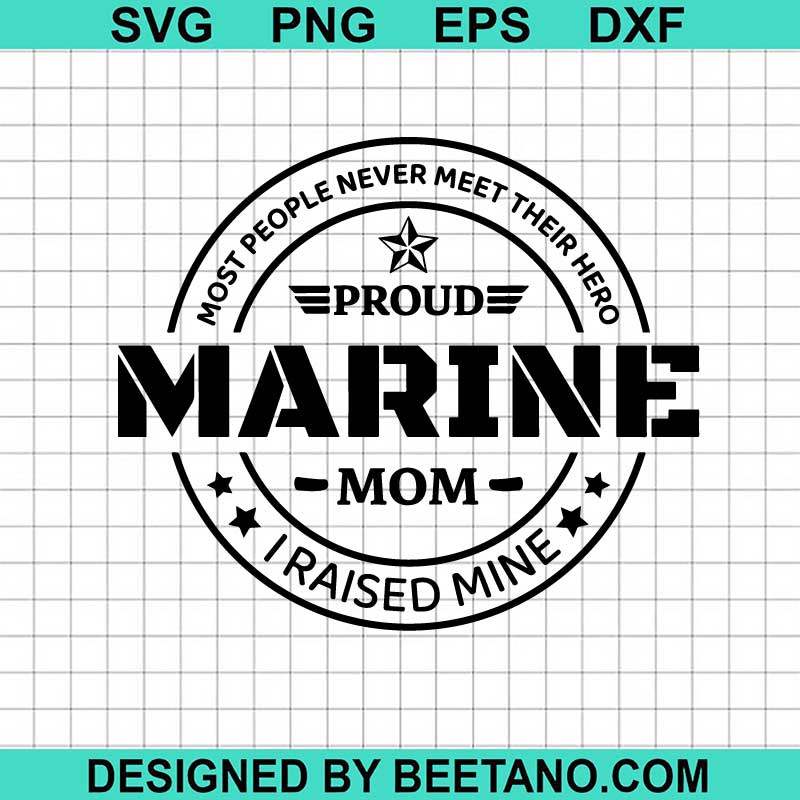 Proud Marine Mom Svg Marine Mom Svg Marine Svg Mothers Day Svg 