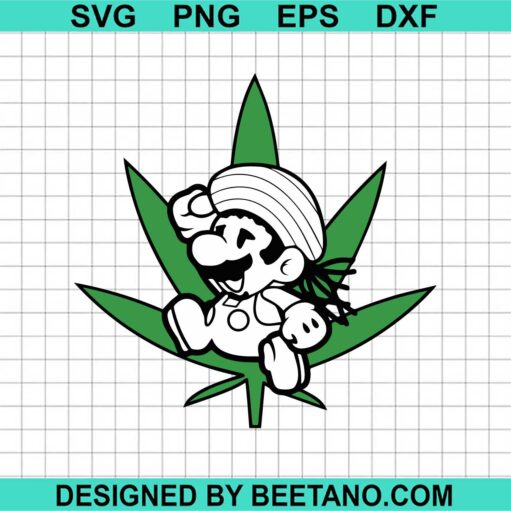 Super Mario Weed Leaf SVG
