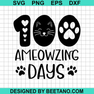 100 Ameowzing Days Svg