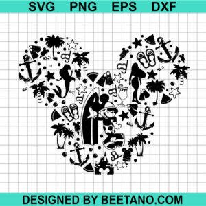 Mickey Mouse Summer Beach Svg