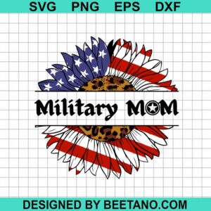 Sunflower Military Mom Svg