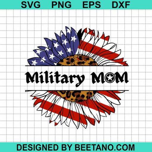 Sunflower Military Mom Svg