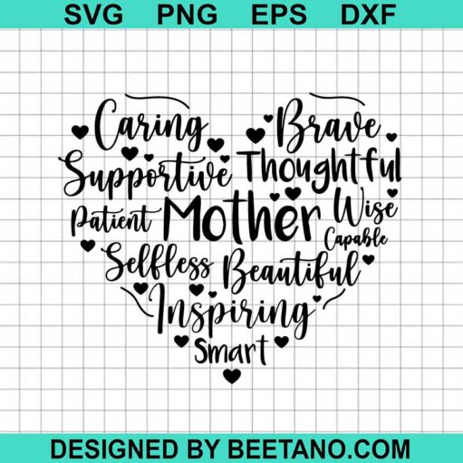 Mother Heart In Sayings Svg
