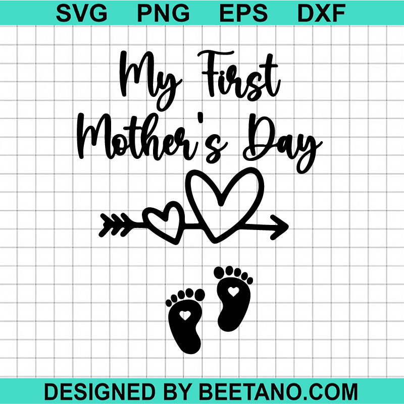 My First Mother's Day SVG, 1st Mother's Day SVG, Baby Handprint SVG ...