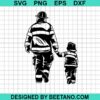Firefighter Father And Son Svg