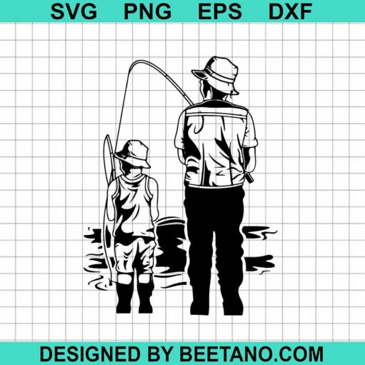 Father And Son Fishing Svg, Dad Life Svg, Dad And Son Svg, Fishing Life Svg