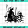 Papa And Daughter Fishing Svg
