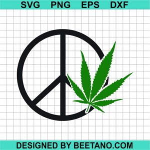 Marijuana Peace Sign Svg