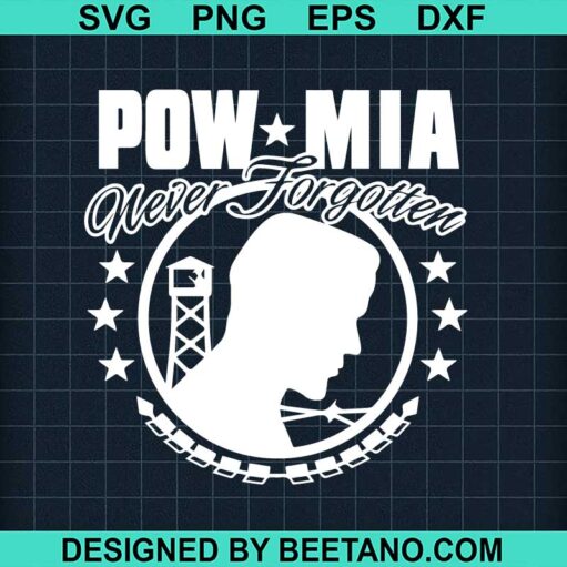 Pow Mia Never Forgotten Svg