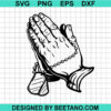 Praying Hand Holding Dog Tag Svg