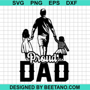 Father And 2 Daughters Svg