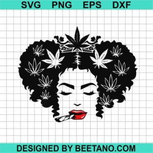 Black Queen Smoking Joint Svg