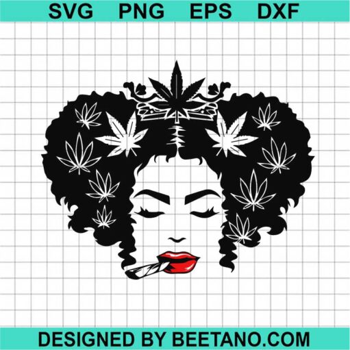 Black Queen Smoking Joint Svg