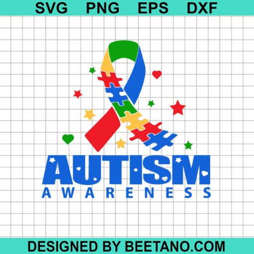 Autism Awareness Ribbon Svg