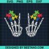 Autism Skeleton Rock Hands Svg