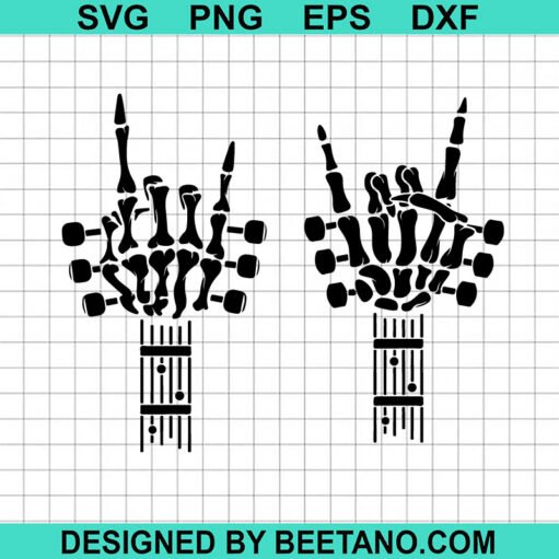 Skeleton Hand Guitar Holder SVG