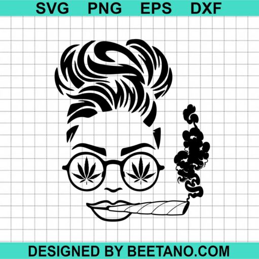 Woman Smoking Joint Svg