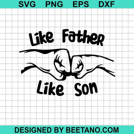 Father And Son Fist Bump Svg