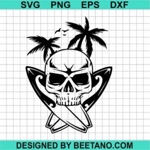 Beach Life Skull Svg