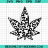 Leopard Marijuana Pot Leaf Svg