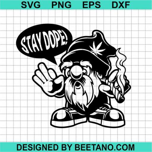 Gnome Smoking Weed Svg