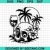 Skull Beach Scene Svg