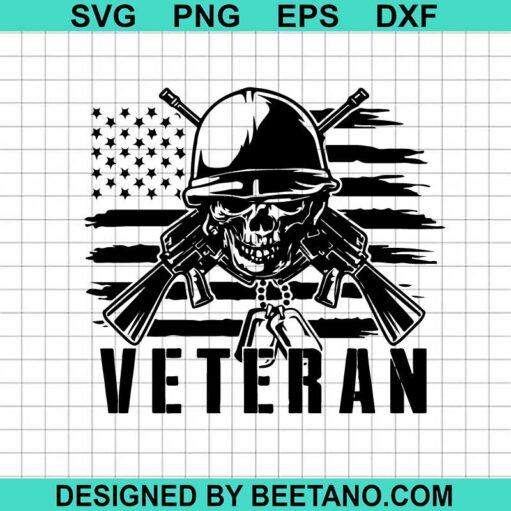 Usa Veteran Skull Svg
