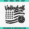 Volleyball American Flag Svg