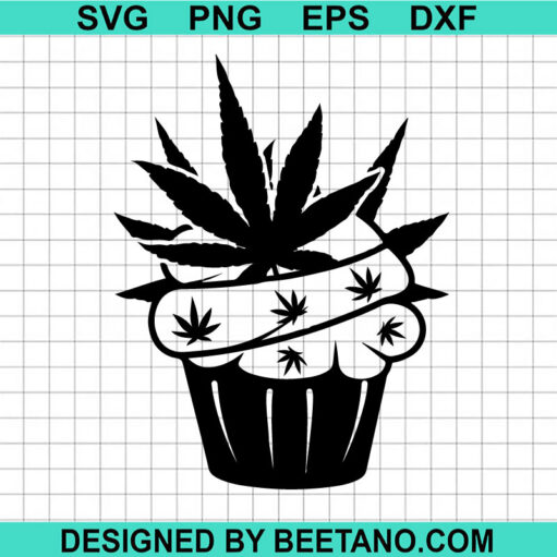 Weed Cupcake SVG