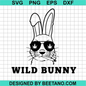 Bunny With Weed Sunglasses Svg