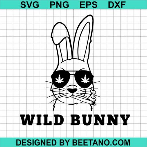 Bunny With Weed Sunglasses Svg