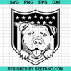 American Flag Pitbull Dog Svg