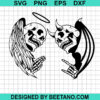 Devil And Angel Wings Skull Svg
