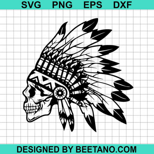 Native American Skull Svg