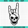 Skull Rock Hand Sign Svg