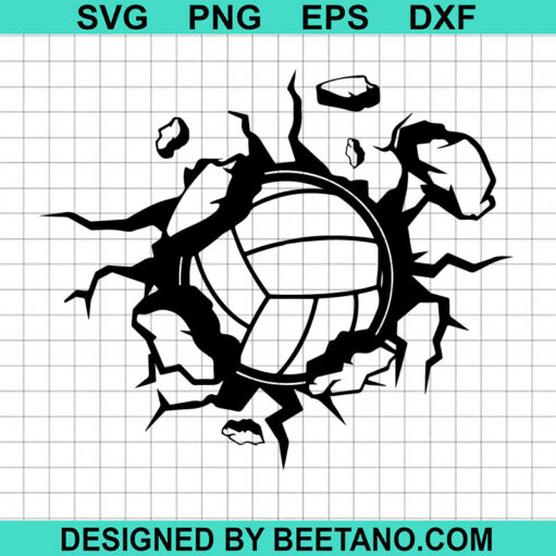 Volleyball Smashing Wall SVG