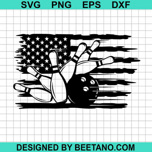 Us Flag Bowling SVG