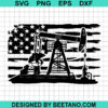 Us Flag Oil Rig Svg